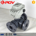 Plastic pvc ball valve 3-way motorized valve